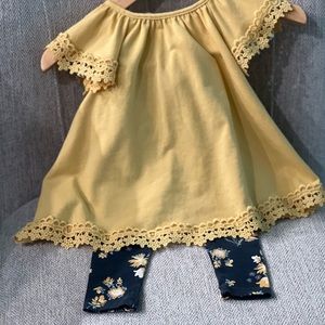 Shabby chic brand shirt and pant set 3-6 months